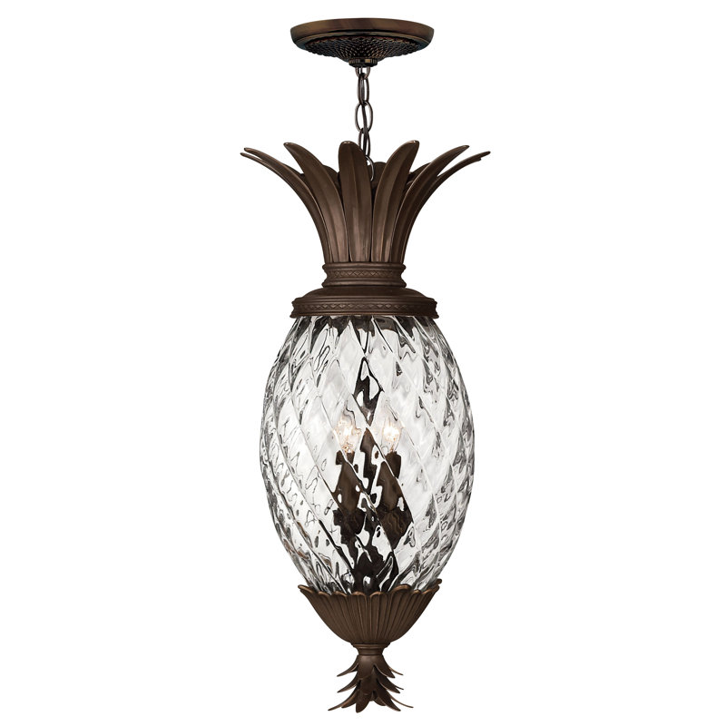 Plantation 4 Light Outdoor Hanging Lantern, Bronze