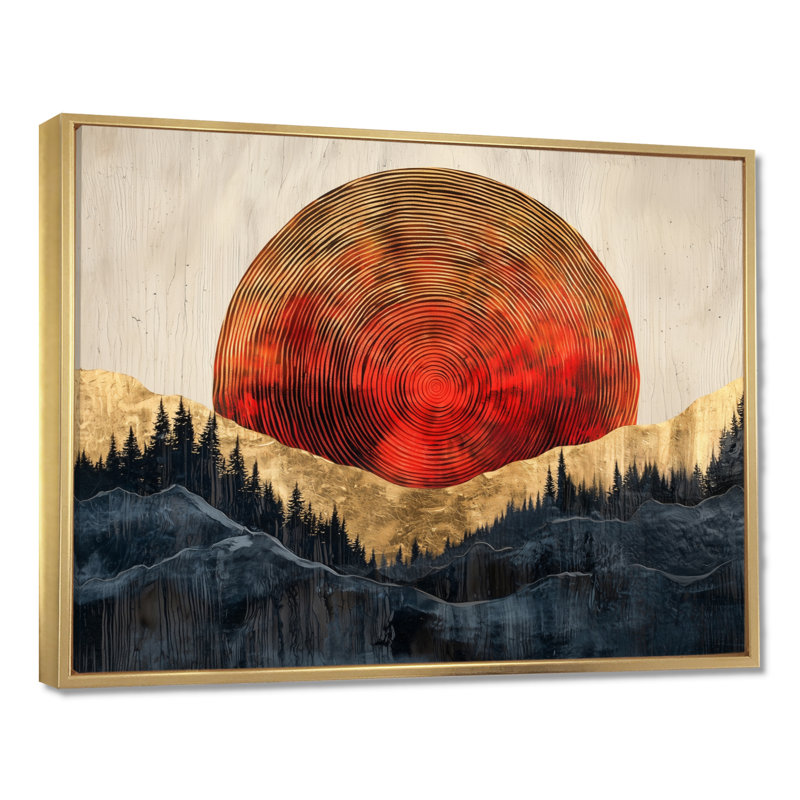 Graeff - Landscapes Canvas Art Print, H 24 po x l 32 po, Cadre flottant, Doré