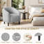 Fauteuil club rembourré en tissu-114882591