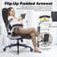 Fauteuil de direction ergonomique Big and Tall avec soutien lombaire réglable et accoudoirs, 400 lb-872225499