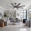Ventilateur de plafond 72 po Modern Farmhouse