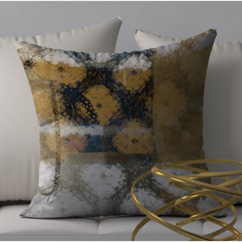 Geometric Reversible Throw Pillow, 18" x 18"