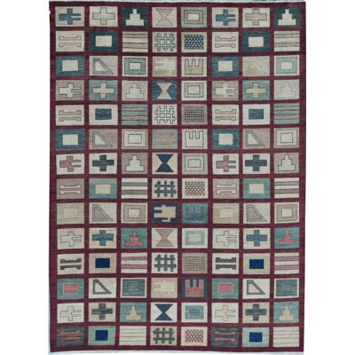 Pakistan Gabeh Wool Patchwork Area Rug