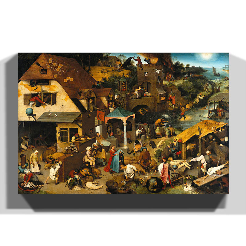 Netherlandish Proverbs by - Wrapped Canvas, 70cm H x 100cm W