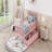 Twin Size Wooden Frame Material Platform Bed Frame With Guardrails On Both Sides And Two With Storage Function Drawers,Pink-1679901084-1679901078