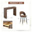Ensemble de table 3 pièces avec tiroirs et tabourets pivotants Modern-2121001117-2121001112