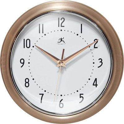 Infinity Instruments LTD. Horloge murale de cuisine rétro Mid-Century