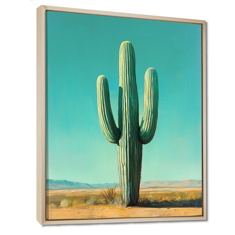 Marylena Saguaro cactus et le ciel du désert II - Cactus, art encadré, H 40 po x l 30 po, Crème, crème