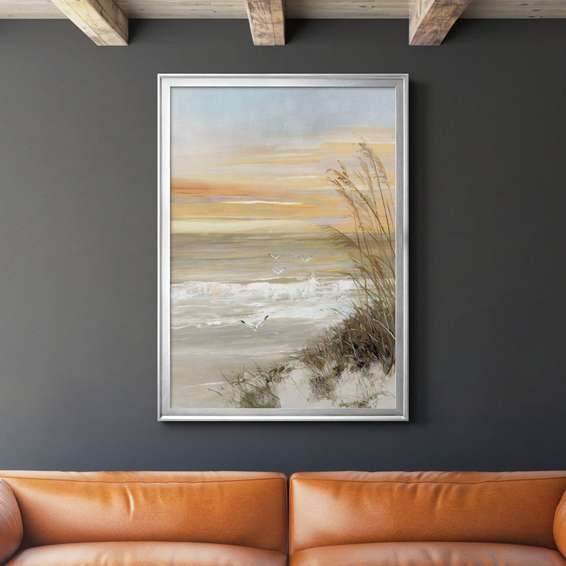Summer Solstice - peinture encadrée, H 42,5 po x l 30,5 po x P 1,5 po, Toile avec cadre argenté, Pas de tapis