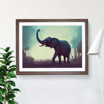 Elephant 1 Piece Single Picture Frame Wall Art