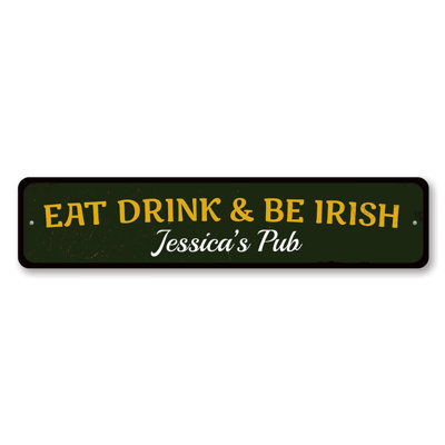 Plaque en aluminium Eat Drink & Be