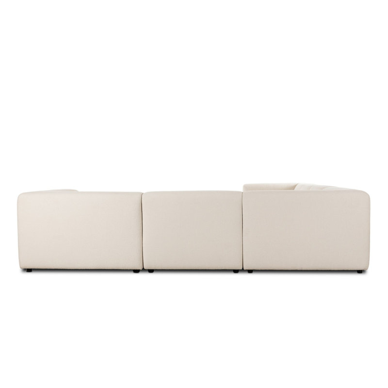 Lawndale 6PC Sectional W/ LAFC-Saxon Charcoal, Left Hand Facing, Fayette Cloud Polyester Blend