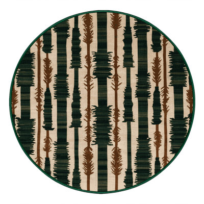 Tapis vert botanique lavable à la machine