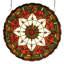 Tiffany Colonial Tulip Medallion Stained Glass Window