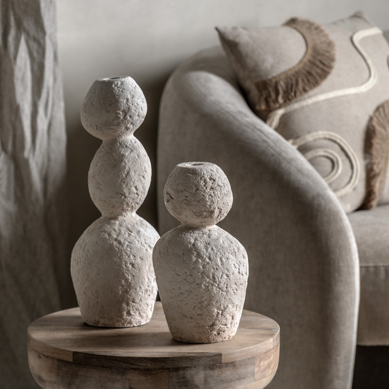 Ceramic Pebble Candle Holder