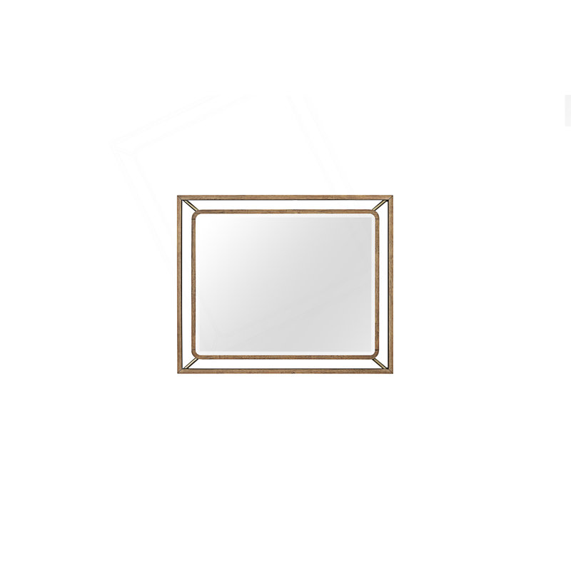 Miroir avec détails métalliques