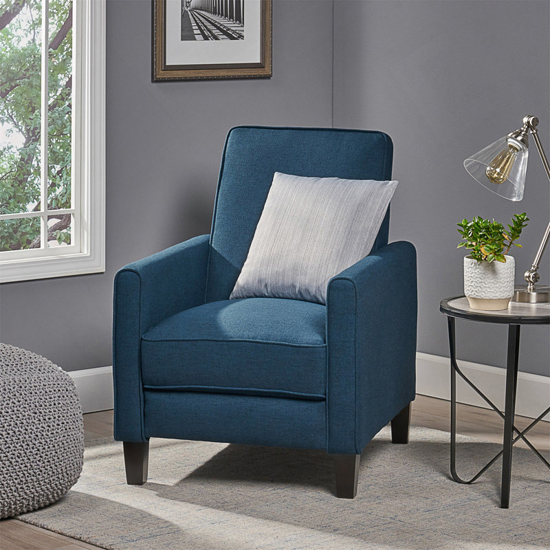 Fauteuil inclinable manuel en lin, Marine
