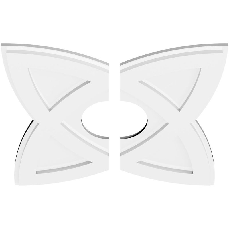 Médaillon de plafond contemporain en PVC de qualité architecturale Cosmo, H 1 po x l 22 po x P 22 po
