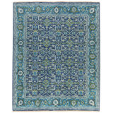 Rock My Classics Wool Oriental Area Rug in Blue