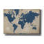 «Burlap World Map I Navy» par Sue Schlabach, estampe numérique sur toile-131805997