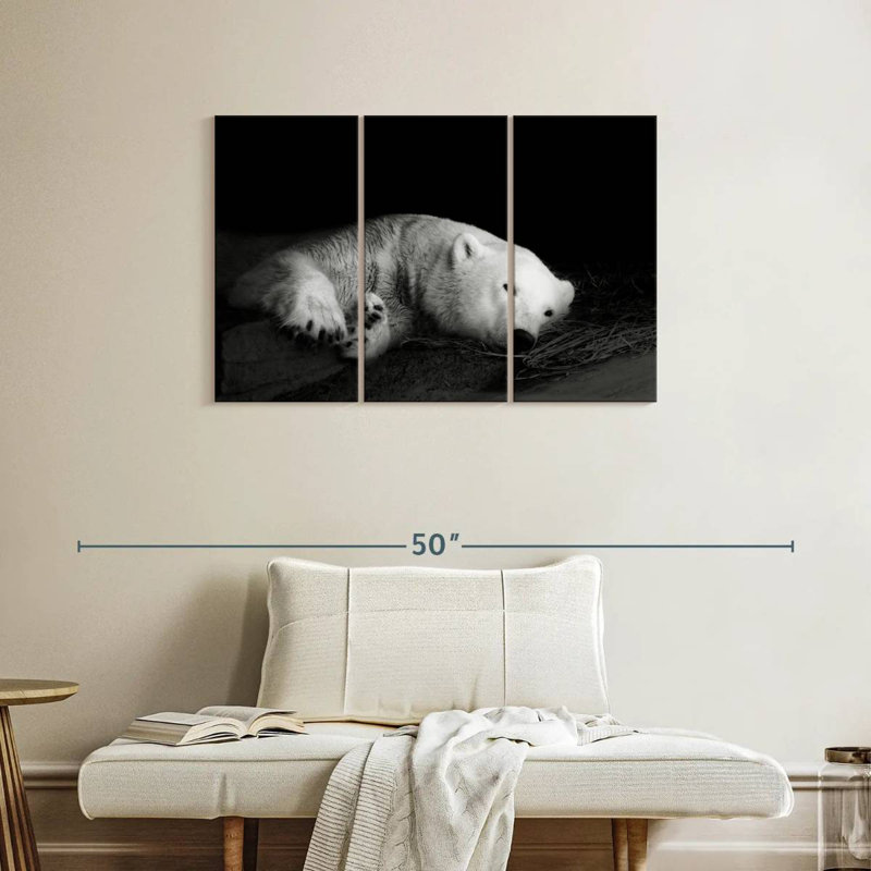 Sleepy Polar Bear, 24" H x 38" W