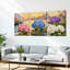 Ensemble de 3 tableaux sur toile tendue représentant des hortensias et un canal de Venise-1285431844