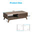 Rico 47.2" Mid-Century Coffee Table with Carved Cabinet and Open Shelf