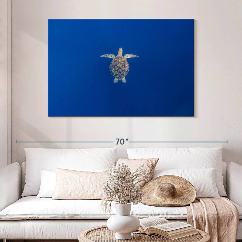 Brampt Blue Sea Turtle, 32" H x 48" W