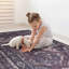 Tapis noir lavable 2 pi x 3 pi (noir + bourgogne, 2 pi x 3 pi)