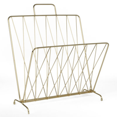 Diamond Metal Free Standing Magazine Rack