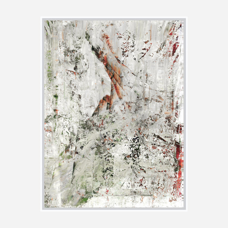 Engine Red by John Beard - Artist Enhanced Canvas Print, 24" H x 20" W x 1.75" D, White Framed Canvas