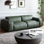 Causeuse-coussin modulaire en cuir véritable vert