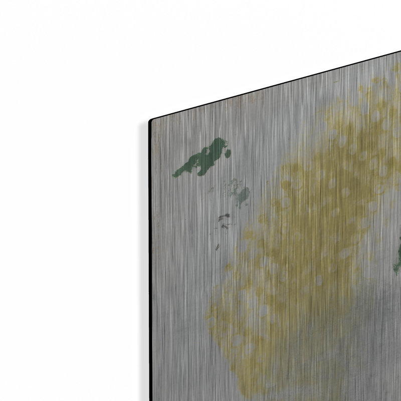 Art mural luxueux en métal «Verdant Monorph 2» par June Erica Vess, 36 po x 36 po, H 36 po x l 36 po