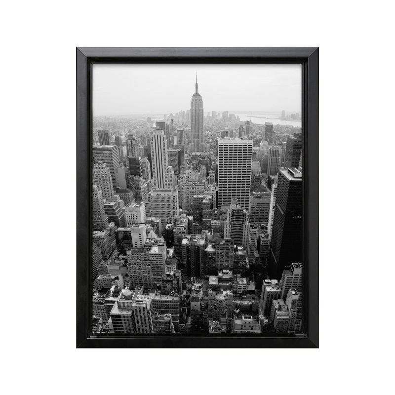 New York, Black Framed, Canvas, 24"H x 32"W