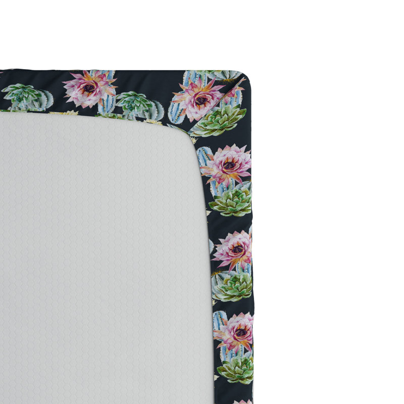 Microfiber Floral Fitted Sheet, Full Fitted Sheet