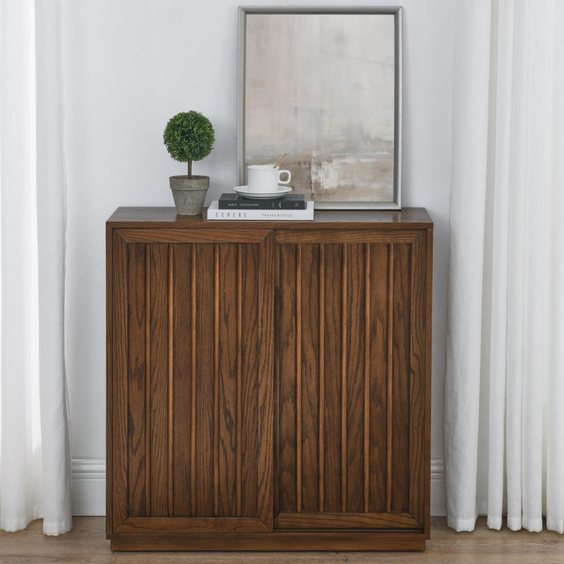 Buffet Alden Mid-Century, H 32,7 po x l 31,9 po x P 11,8 po, Noyer 4
