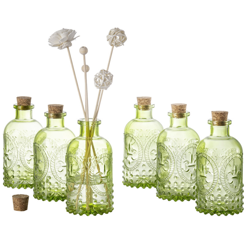 Glass Decorative Bottle, Green