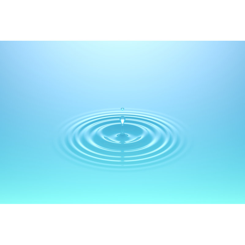 Water Drop Falling - Wrapped Canvas Print, 30cm H x 46cm W x 3.8cm D