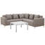 Natiya 223 cm W L-Shaped Patio Corner Sofa with Cushions