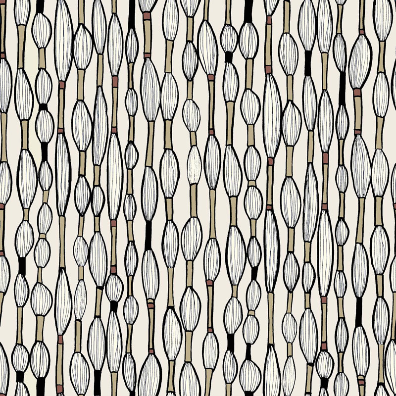Silk Strings 33' L x 20.5" W  Wallpaper Roll, Tan