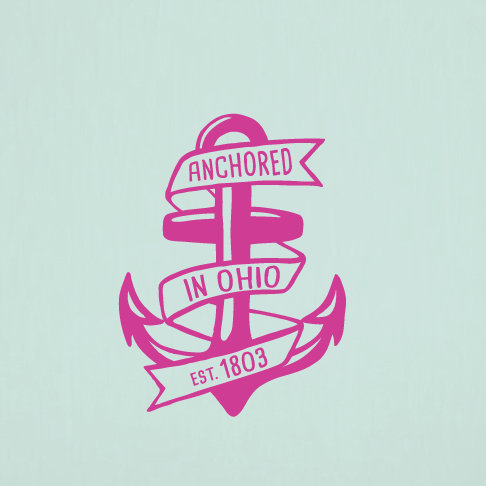 Nautical & Beach Non-Wall Damaging Wall Decal, Hot Pink