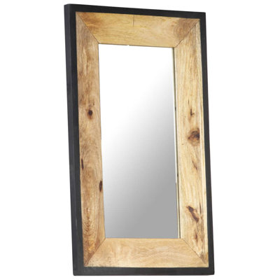 Lenny Wood Flat Wall Mirror