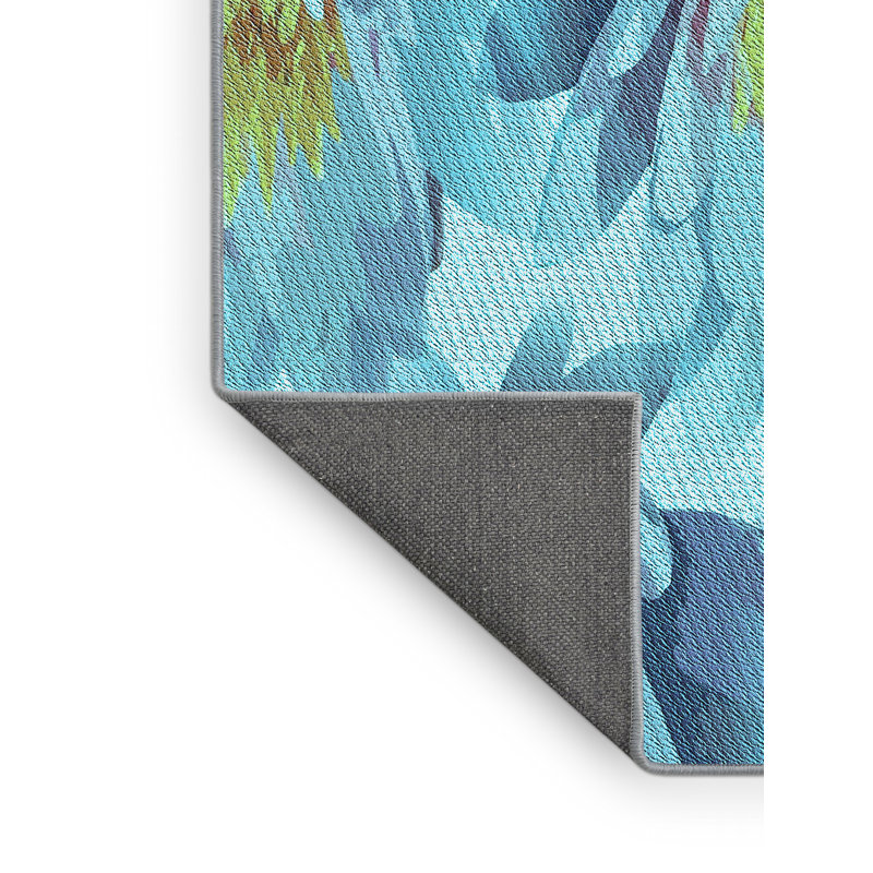 Tapis bleu clair en laine Woodcreek, Rectangle 2 pi x 3 pi