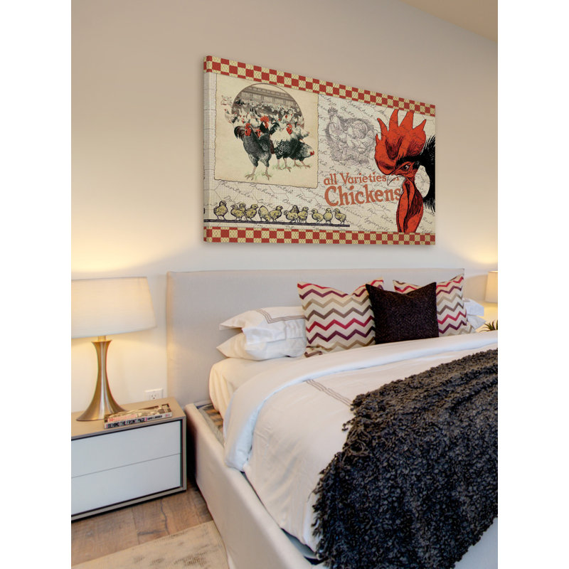 Check Chicken - Wrapped Canvas Print, 41 cm H x 61 cm W