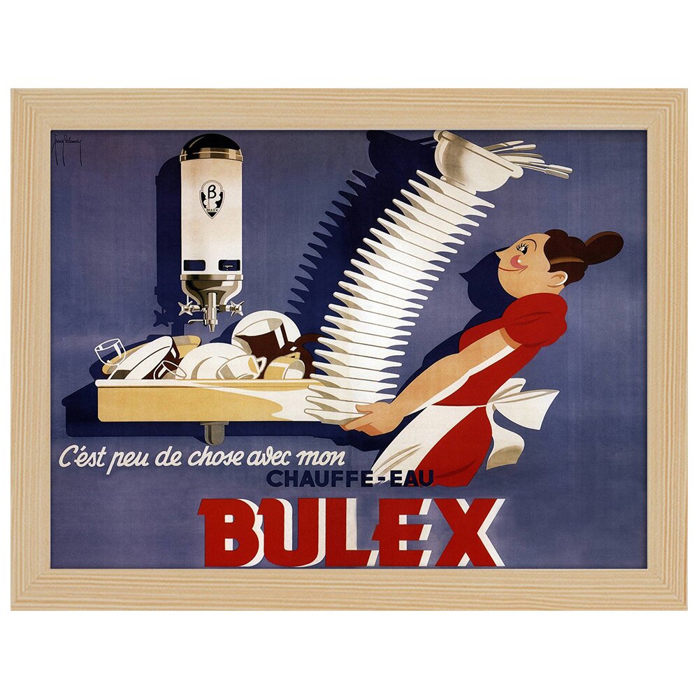 Leinwandbild Vintage Advertising Poster Bulex - Water Heater