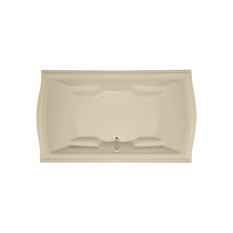 Debra 72'' L Soaking Bathtub, White, Satin Chrome