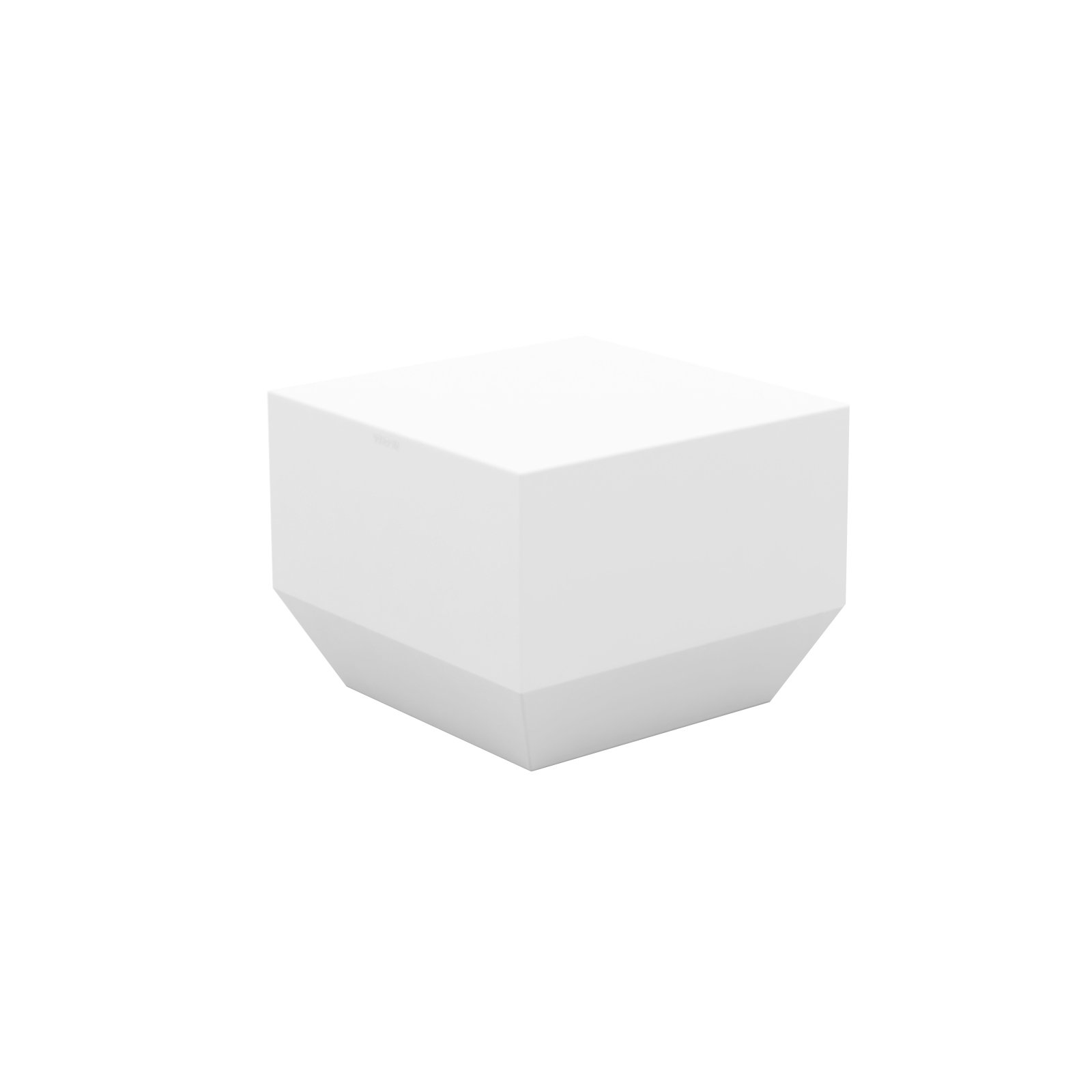Vela Resin Coffee Table, 15.75" W x 15.75" L x 11.75" H, Ice