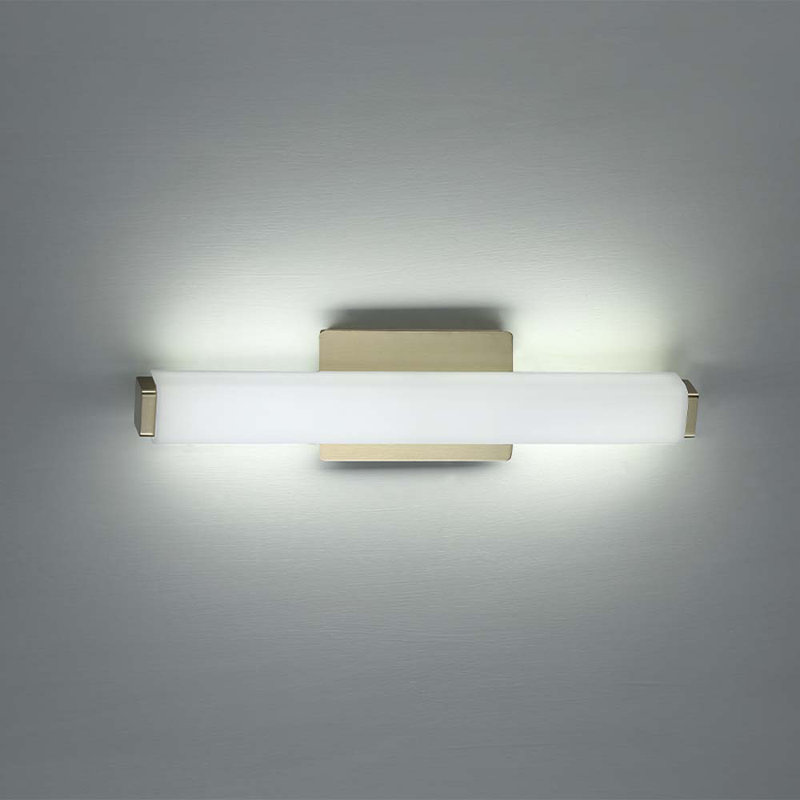 Vogue 1 - Light LED Flush Mounted Sconce, 2700K, Brushed Brass