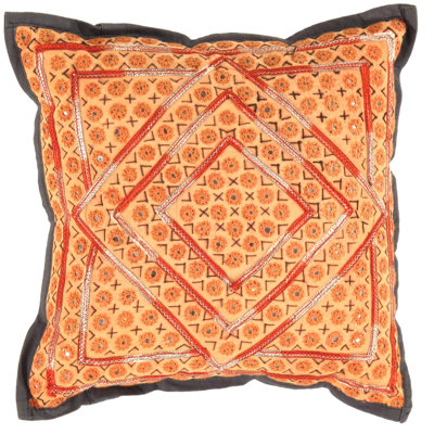 Orange Design Pillow 16"X 16"