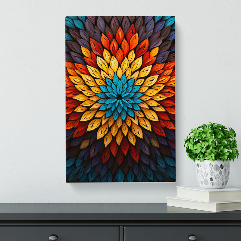 Mandala Op Art - Wrapped Canvas, 60cm H x 40cm W x 3cm D